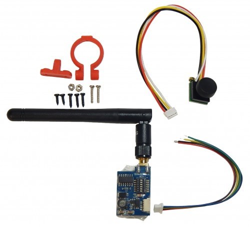 Budget Kamera SET mit 5,8 GHz Sender und Befestigungsmaterial - ideal für FPV