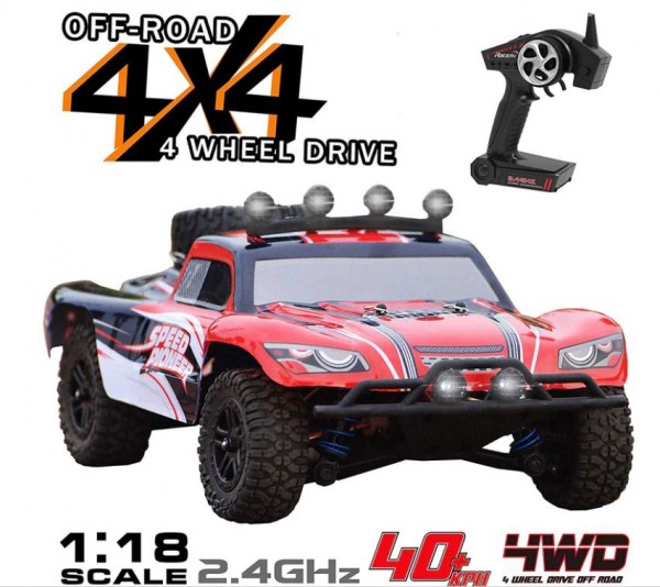 RTR Short Course Speed Buggy 4WD - 1:18 RC-Car mit Beleuchtung &amp; ZWEI Akkus
