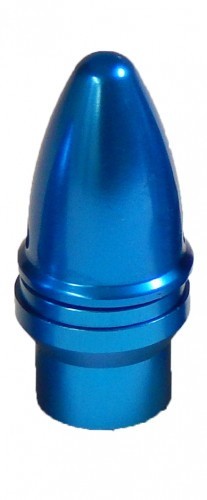 Aluspinner, 4 mm Welle, Madenschraube, Blau, Profiversion